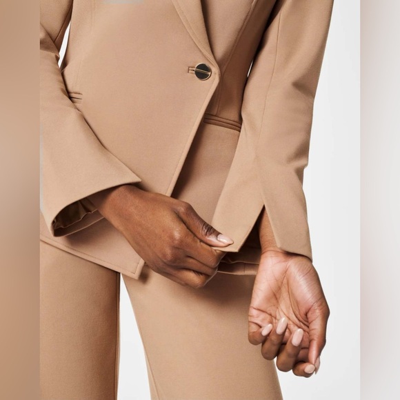 SPANX NWOT The Perfect Asymmetrical Blazer - Toffee - Picture 6 of 13